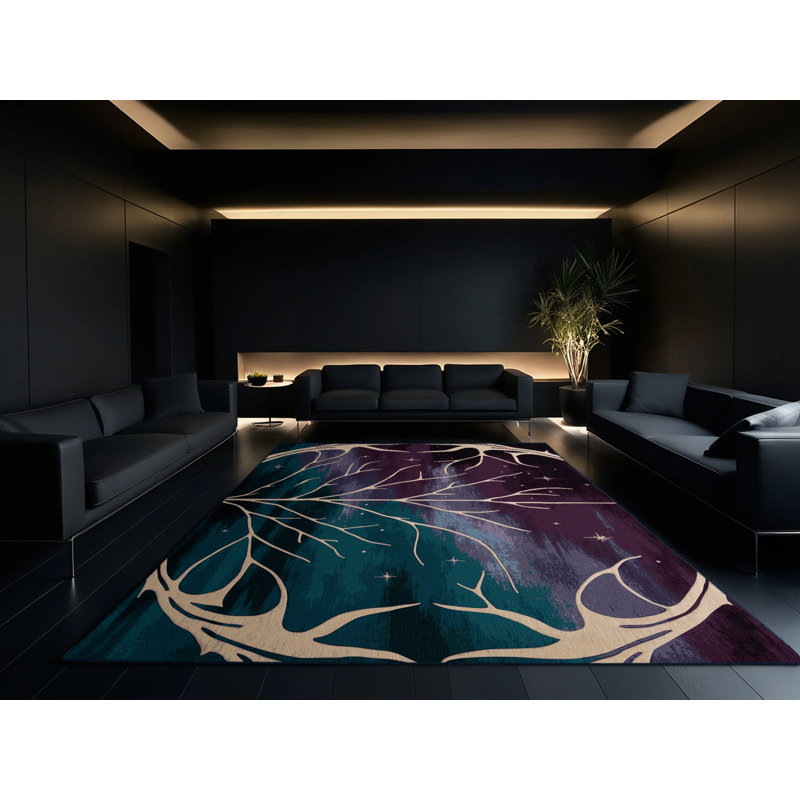 Moonlit Vines Rug, Rectangle 5' x 8'