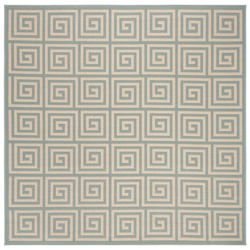 Gowanus Performance Geometric Indoor/Outdoor Area Rug, Square 6'7"