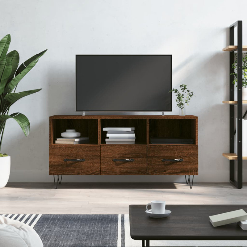 Bort TV Stand for TVs up to 43", Brown Oak