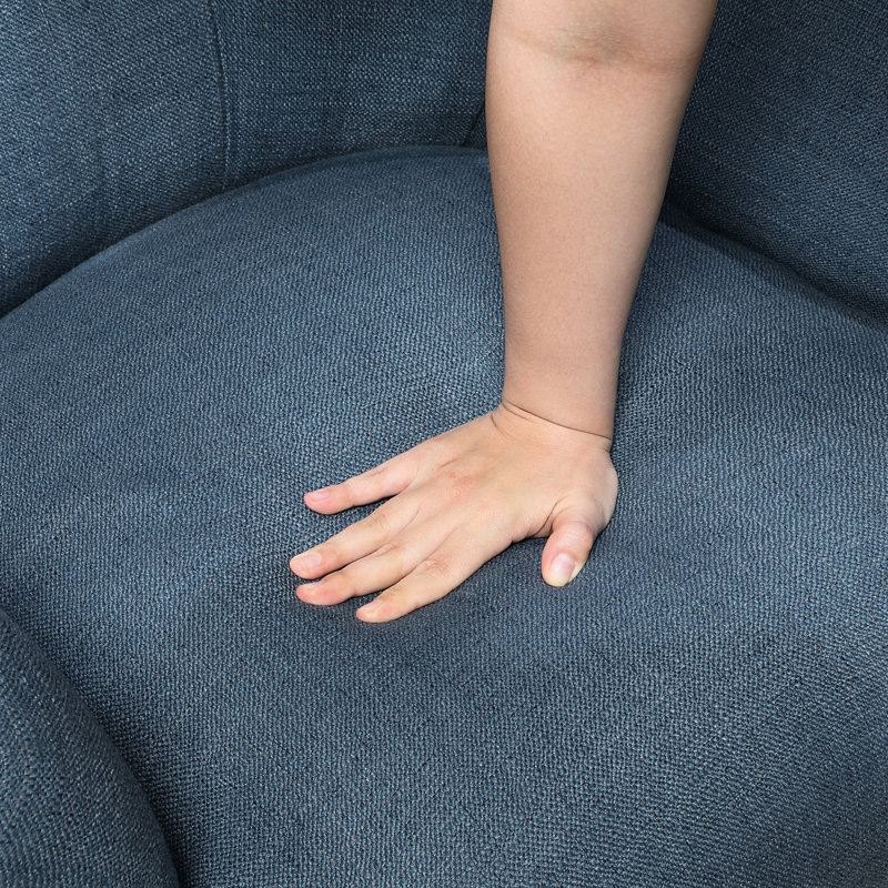 Chaise en contreplaqué bleu avec revêtement texturé et finition moderne en bois massif