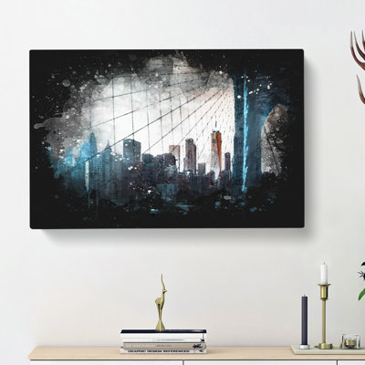Brooklyn Bridge & New York Skyline - Wrapped Canvas