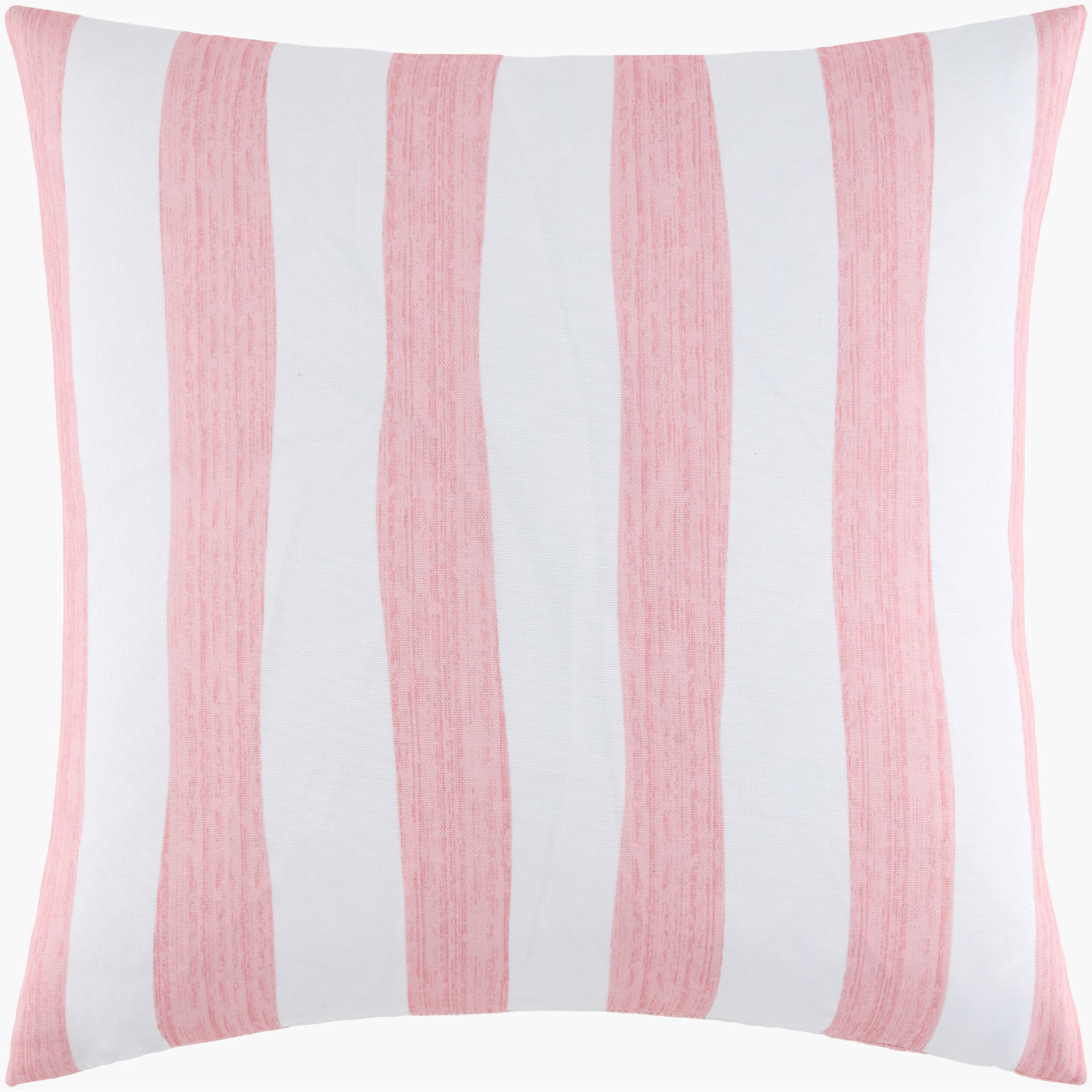 Laguna Striped Indoor/Outdoor Throw Pillow, Pink Striped, Square 20", Polyester
