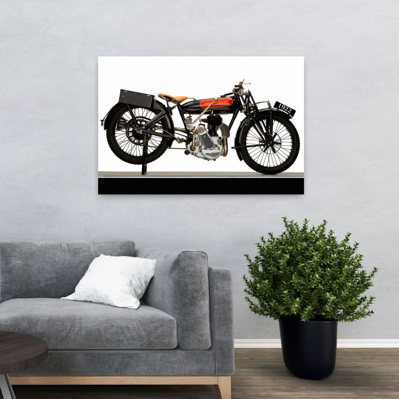 1922, art de paysage de paysage abstrait classique 500Cc Beardmore, H 32 po x l 48 po