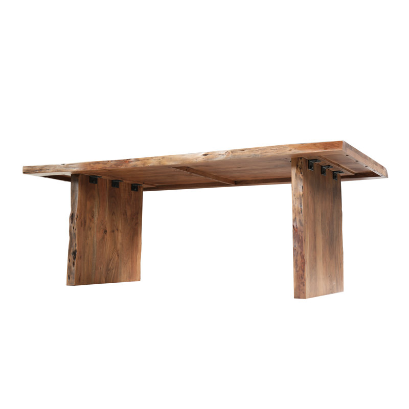 Solid Wood Live Edge Dining Table, 72" W x 38" D, Natural