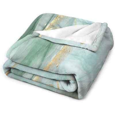 Jeté à motif marbré turquoise et bleu sarcelle texturé pour canapé-lit ou fauteuil 30 po x 40 po