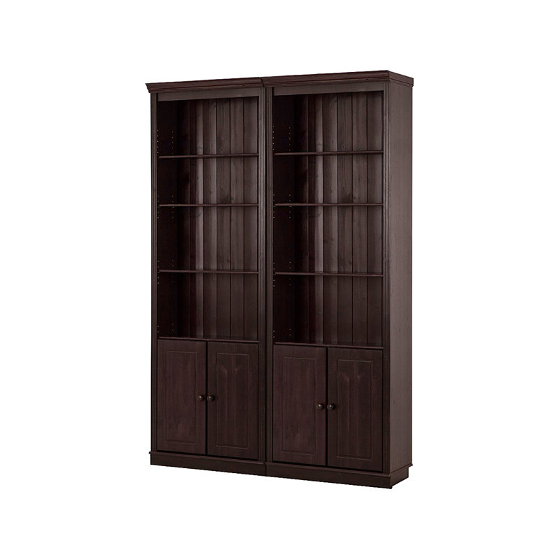 Dejarae 223cm H x 148cm W Library Bookcase, Brown