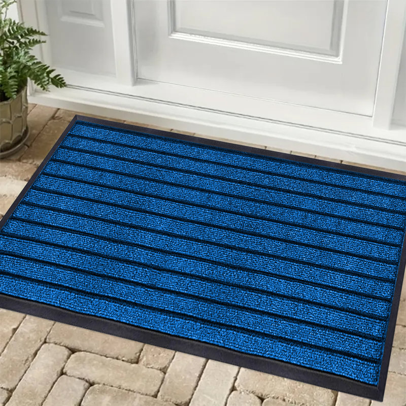 Kirin Non-Slip Indoor Outdoor Dust Resistant Door Mat , 50cm W x 80cm L, Blue