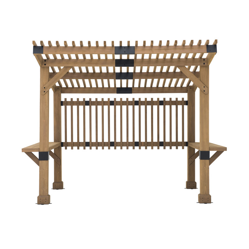 Arefa 3.09m X 2.74m Wood Pergola