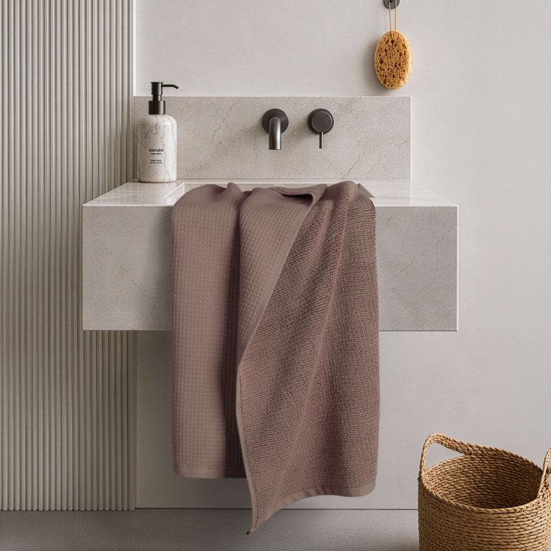 Serviettes de bain luxueuses 100% coton 2 pièces, Chestnut