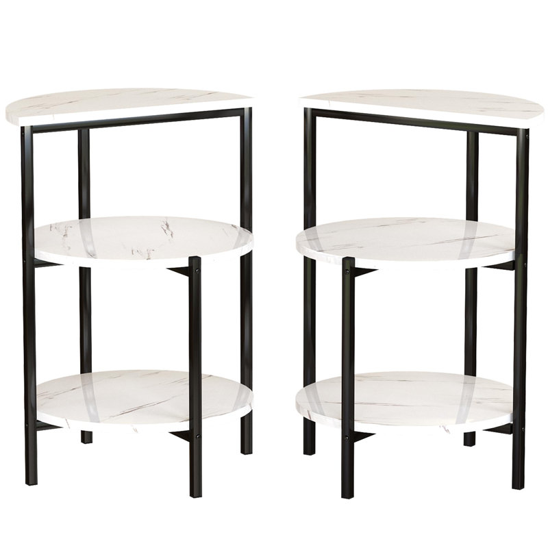 Ensemble de 2 tables de bout Modern, Noir, noir, noir, noir