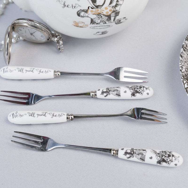 Alice In Wonderland Stainless Steel Salad / Dessert Fork