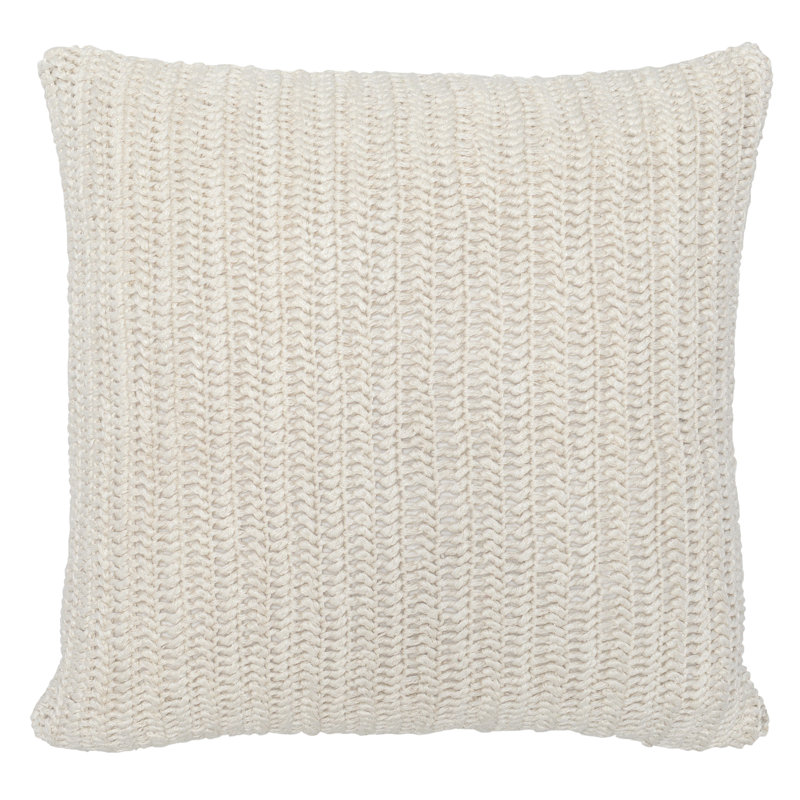 Housse et insert de coussin carré en coton Rowan, Ivoire