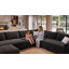 Canapé d'angle convertible en lit modulable de 305 cm (120 po) en chenille, forme L ou U, avec pouf, assise profonde et lit d'appoint.-2051114066