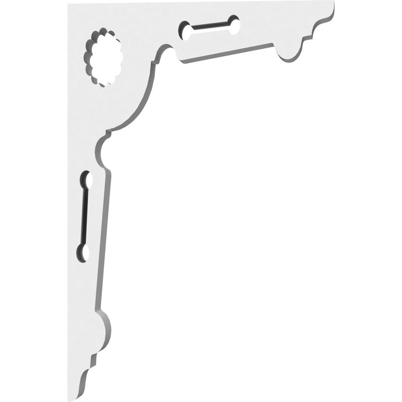 Support de qualité architecturale Hurley, L 5/8 po x P 4 po x H 6 po, Cena, PVC