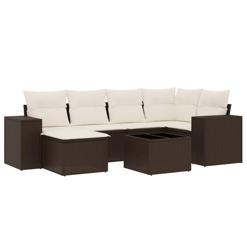 Grand canapé modulaire en rotin PE Vidaxl
