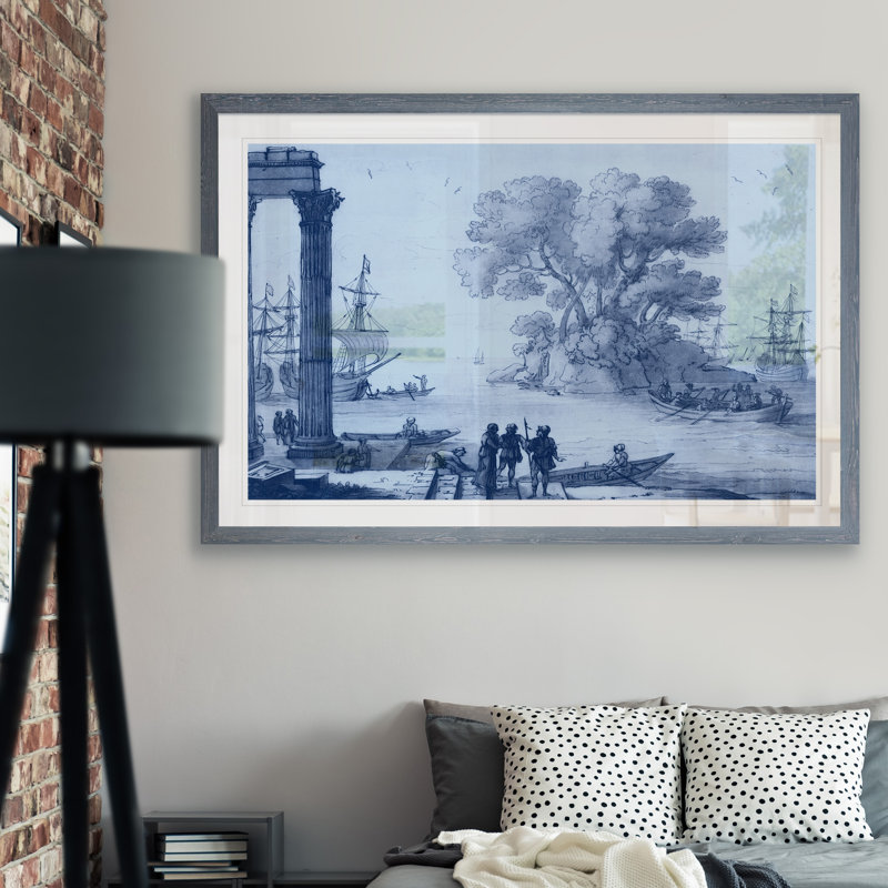 « antique blue porcelaine ii » par paul cezanne-impression sur papier, H 22 po x l 16 po x P 1 po, Impression avec cadre gris