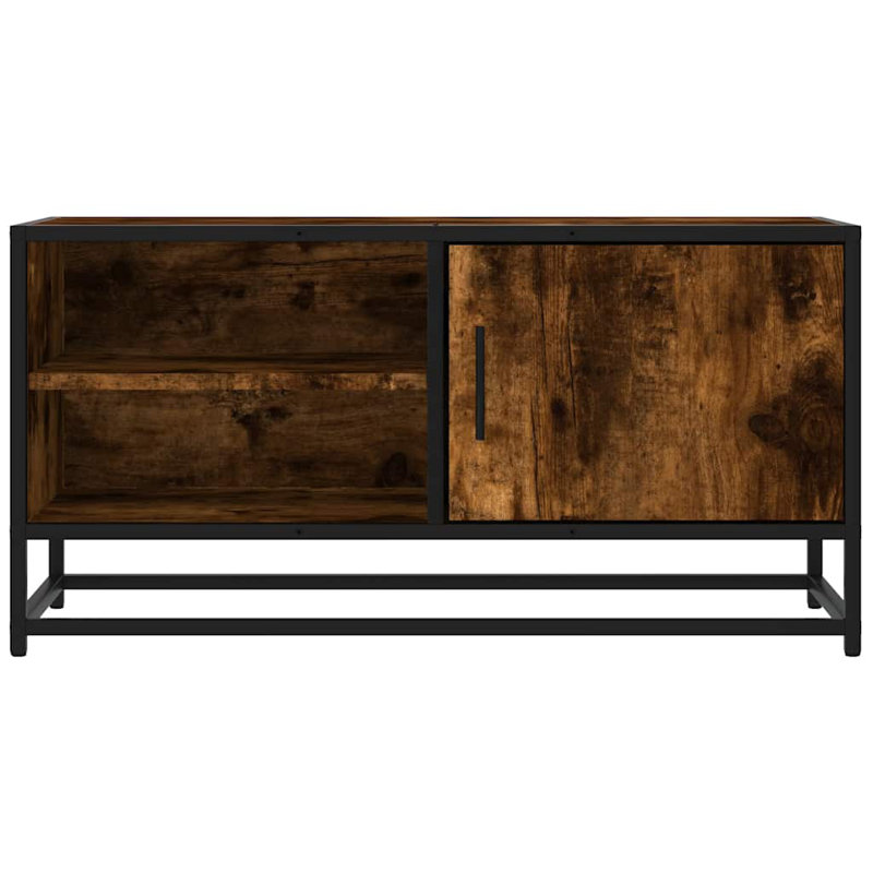 Amnon Unfinished TV Stand for TVs up to 32", Smoked Oak