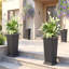 Grand pot de fleurs en plastique 2 paires de grandes jardinières d'intérieur et d'extérieur pour porche et patio (4 pièces)-218548913