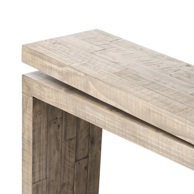 Matthes Solid Wood Console Table, Weathered Wheat, 30.75" H x 94" W x 15" D