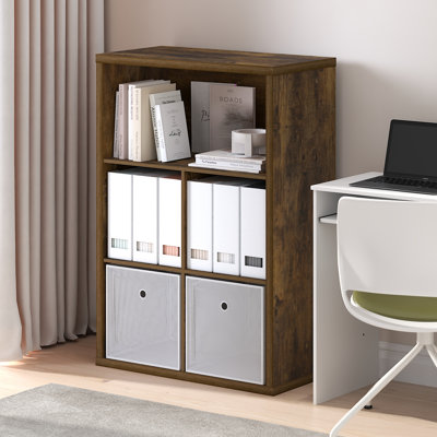 Organisateur de rangement cubique Furinno, 5 cubes, pin ambre