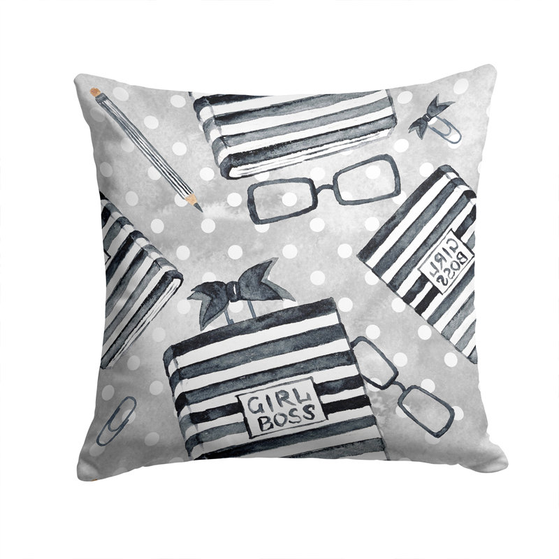  Coussin extérieur Girl Boss Journal, 14 po x 14 po