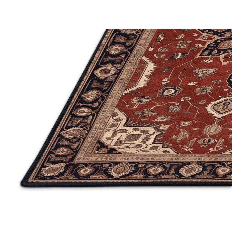 Tapis brun lavable à la machine, Rectangulaire 8 pi x 10 pi