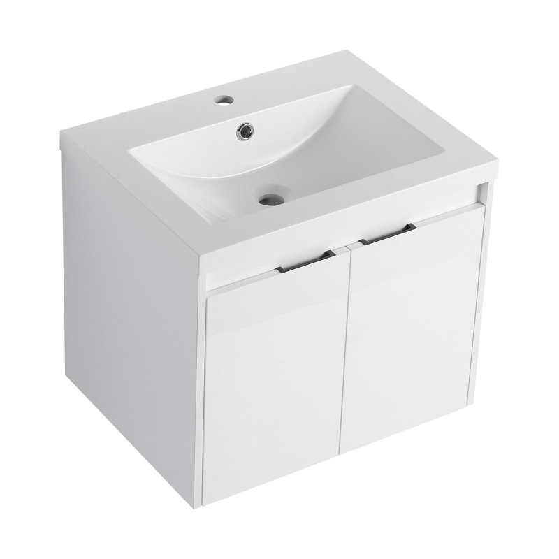 Ensemble de meuble-lavabo simple 24 po avec lavabo et une armoire murale 24 po