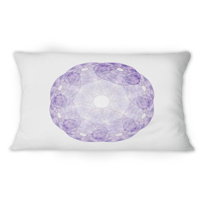 Coussin décoratif imprimé floral mauve II