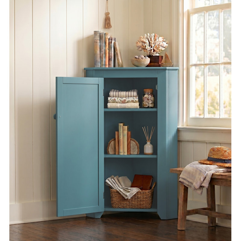 Rowan Corner Cabinet, Antique Blue