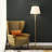 Nordic Minimalist Linen & Solid Brass Floor Lamp