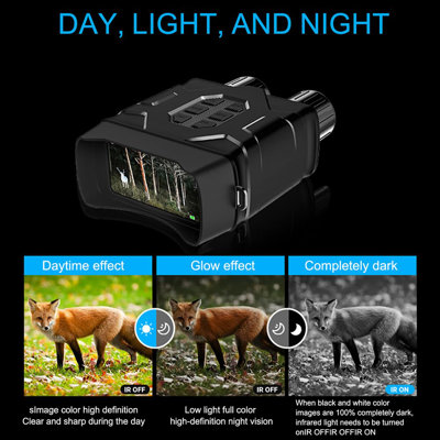 N016 Night Vision Goggles, 5K UHD 4" IPS Screen, 10X Digital Zoom, Infrared WiFi Binoculars, 7-Level IR, Anti-Shake, Black
