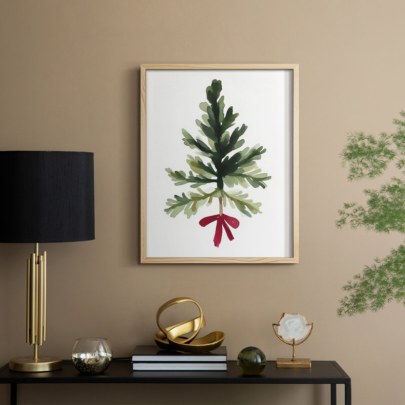 «Christmas Holiday Art DCCXC», reproduction d'art encadrée - bois massif, Naturel, H 21 po x l 17 po