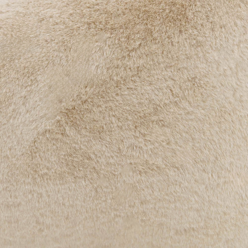 icon Kingston Faux Rabbit Fur Classic Bean Bag and Reading Pillow Set, Beige