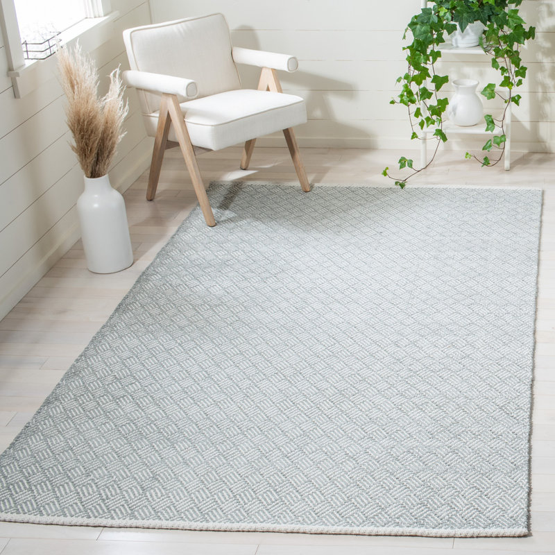 Tapis en coton tissé à plat Bryent, Rectangle 8 pi x 10 pi