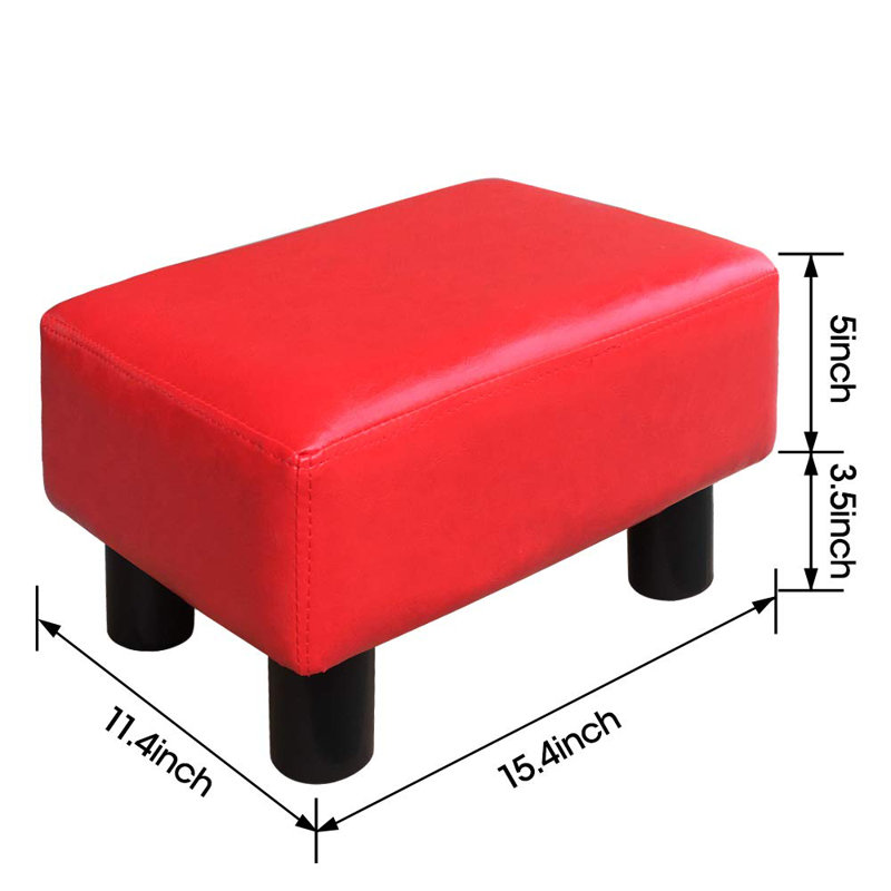 Repose-pieds Drida, Similicuir rouge