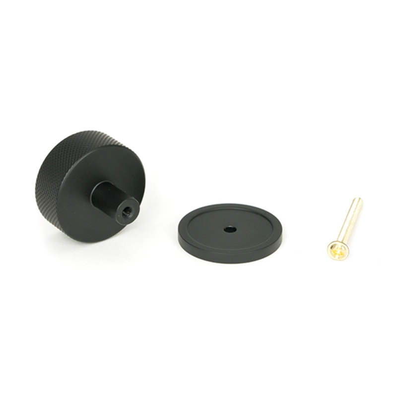 Round Knob, 4 cm, Matt Black