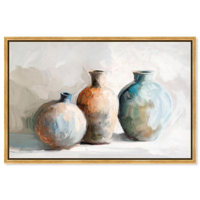 Sandswept Urns Farmhouse Art Canvas Print by Art Remedy