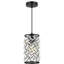 Luminaire suspendu en cristal, luminaires suspendus modernes noirs, luminaires suspendus réglables à cordon pour îlot de cuisine, salle à manger, bar, couloir, entrée, cuisine, luminaire suspendu en cristal K9