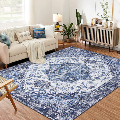 Tapis rectangulaire pour salon Alun
