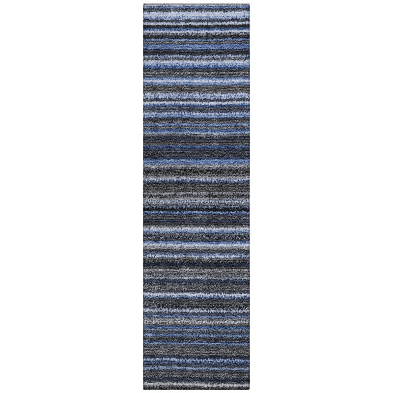 Barsby Washable Striped Indoor / Outdoor Rug, Runner 2'3" x 7'6"