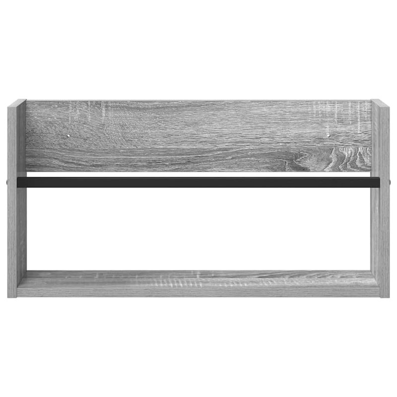 Wood Magazine Rack, Grey