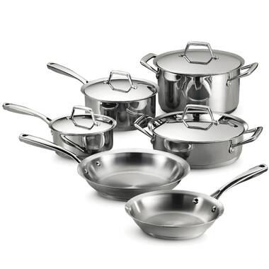 Tramontina 12 Piece Gourmet Stainless Steel Cookware Set Induction  Compatible