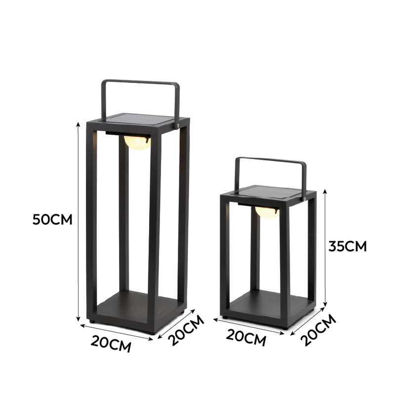 27-Bulb Solar Powered Outdoor Lantern, 50" H x 20" W x 20" D