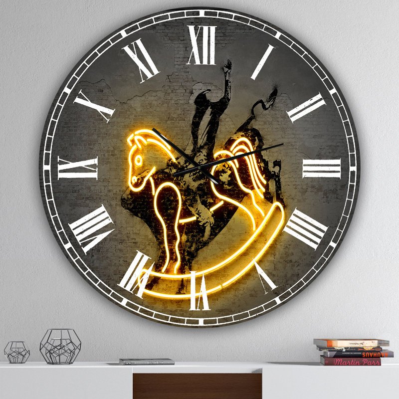 Horloge murale Neon Rodeo, Grand