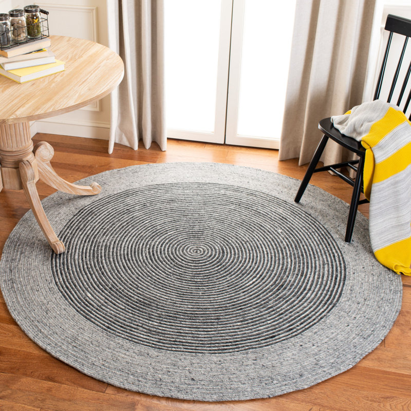 Tapis géométrique en laine tissé à la main Cordova, Rond 6 pi