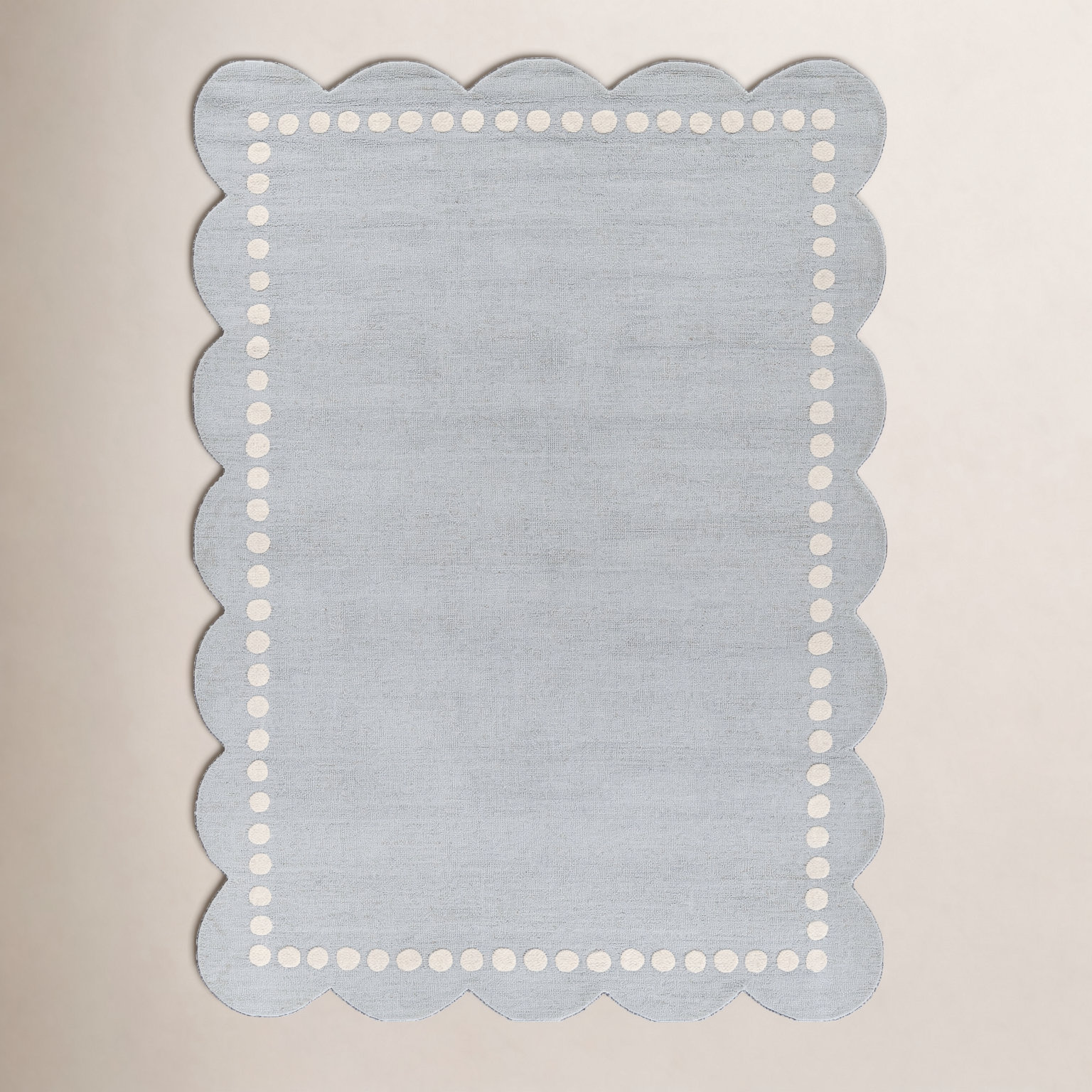 Lola Blue Hand-Tufted Wool Rug, Rectangle 7'10" x 9'10"