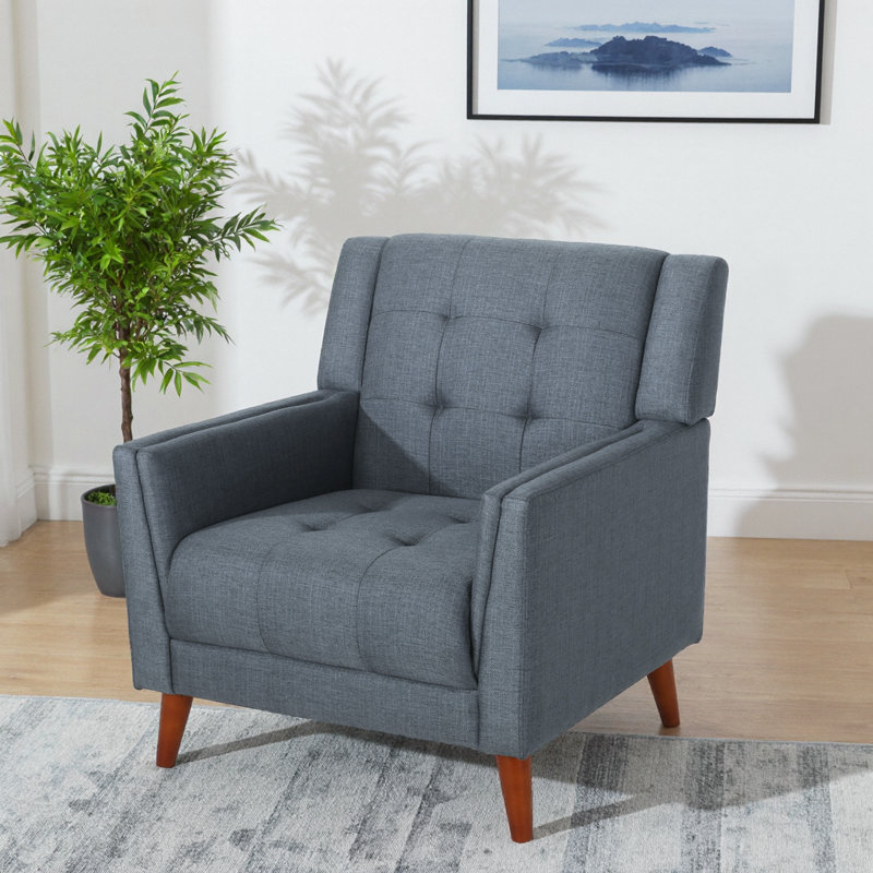 Fauteuil en tissu Greenmont Luxe, Gris foncé