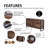Draylen 59.06" Metal Frame Sideboard 2 Doors 3 Drawers-1619064615