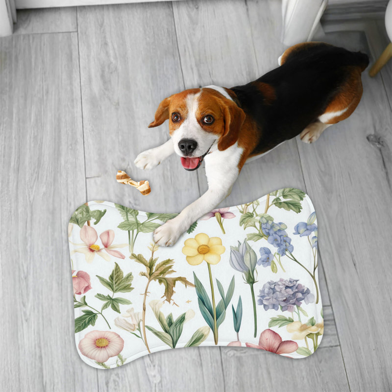 Heritage Florals - Tapis d'alimentation en forme d'os
