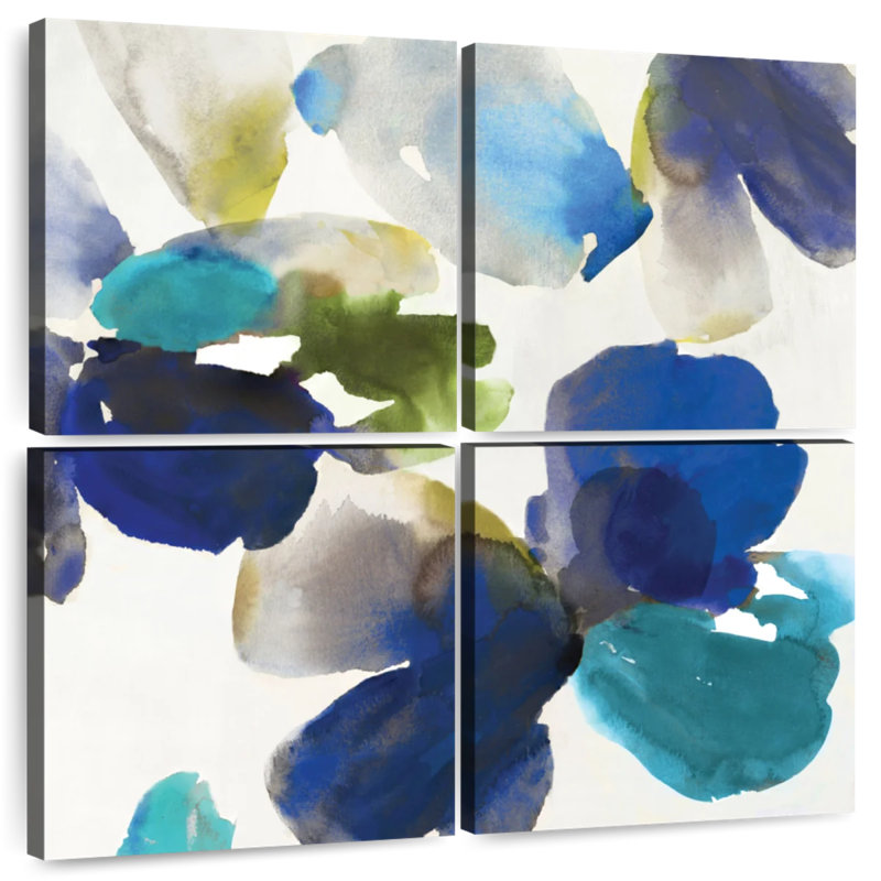 Harnek velours bleu abstrait II